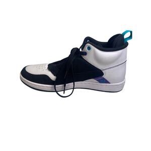 Nike Air Jordan Mens Fadeaway Mid Black White Sneakers Basketball Shoes Size 7.5